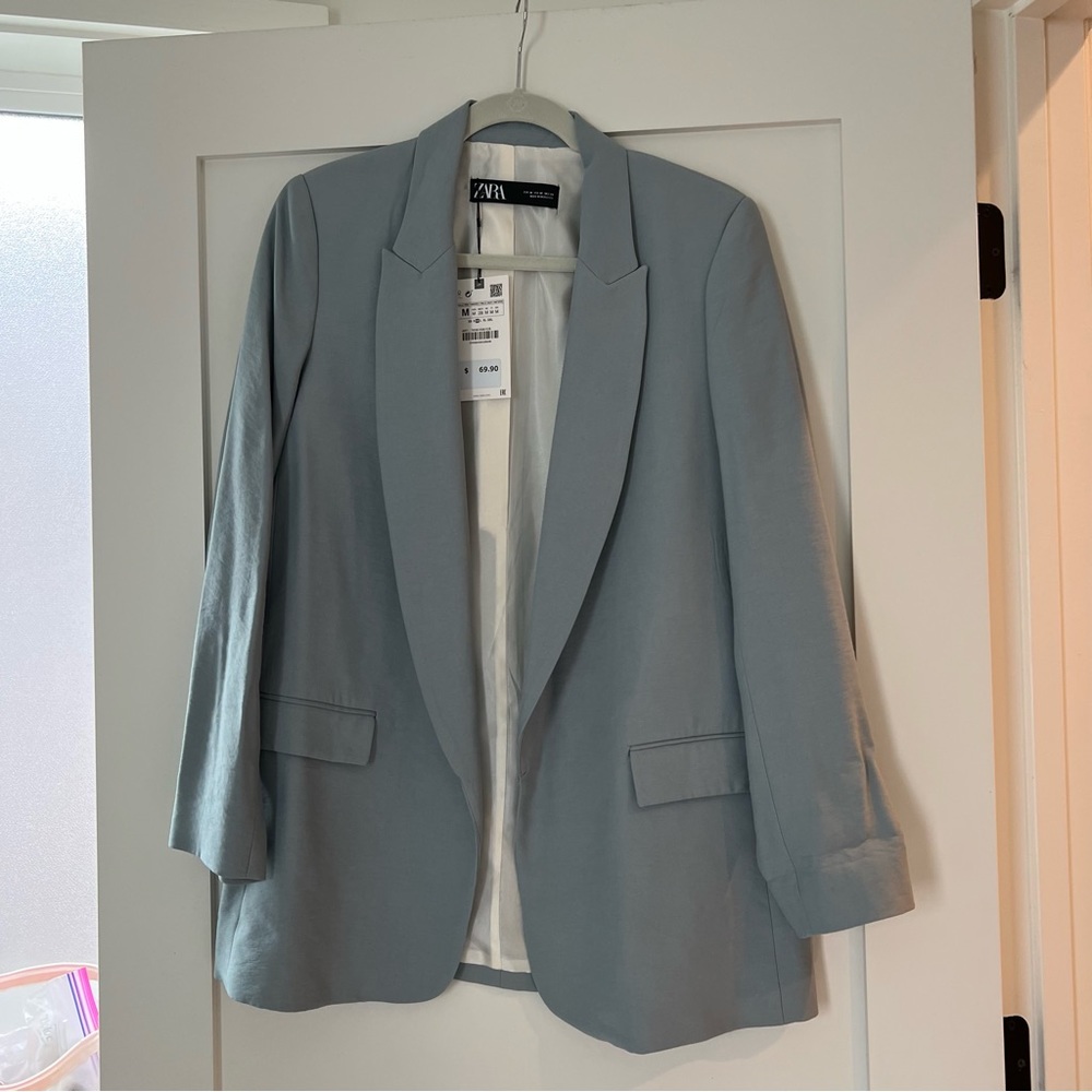 New with Tags - Zara Grey Blue Blazer